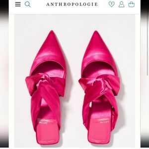 Jeffrey Campbell Pink Mules with Knotted Detail